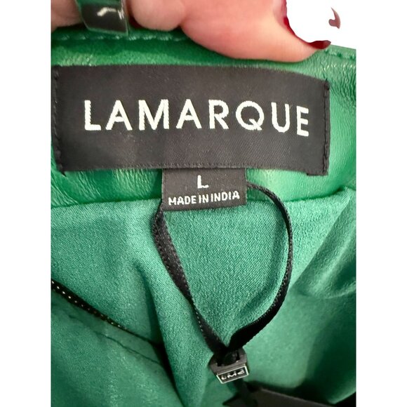 LAMARQUE Phoenix Leather Bustier Mini Dress NWT - Size Large - Picture 3 of 7